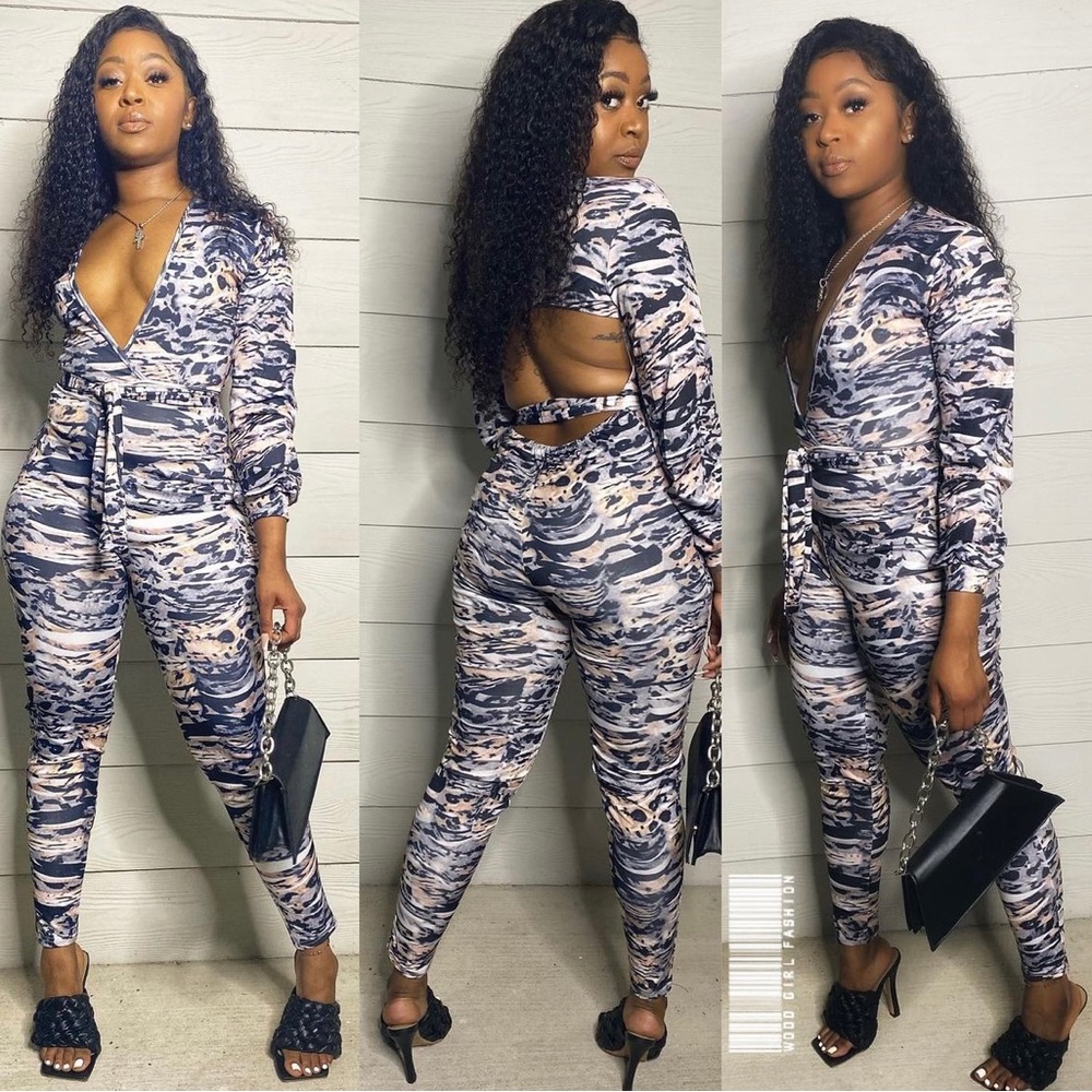 Cute animal print jumpsuit